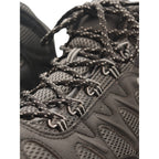 Close-up of lacing system and upper textile of Hi-Tec Trailstone WP boots