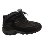 Side view of Hi-Tec Trailstone WP hiking boots showing overall profile and logo