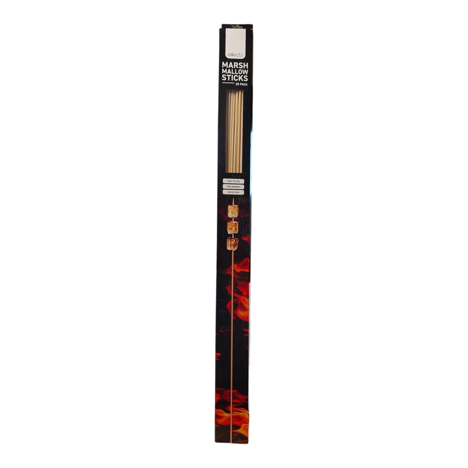 Effects Bamboo Marshmallow Sticks 100 cm - 20 Pack - product detail