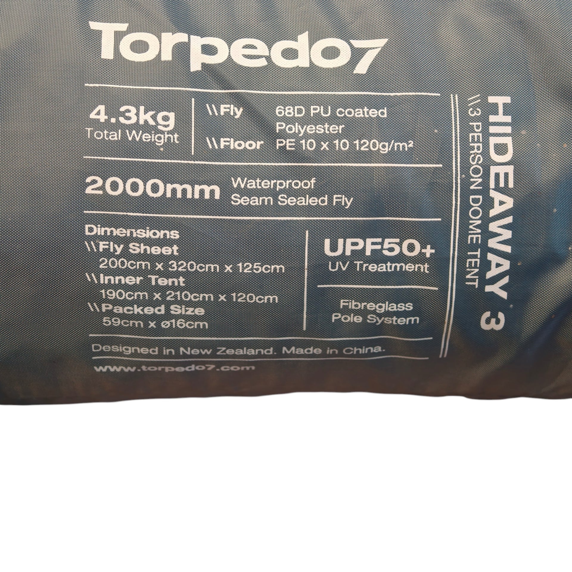 Torpedo7 Hideaway 3 Person Dome Tent - product angle