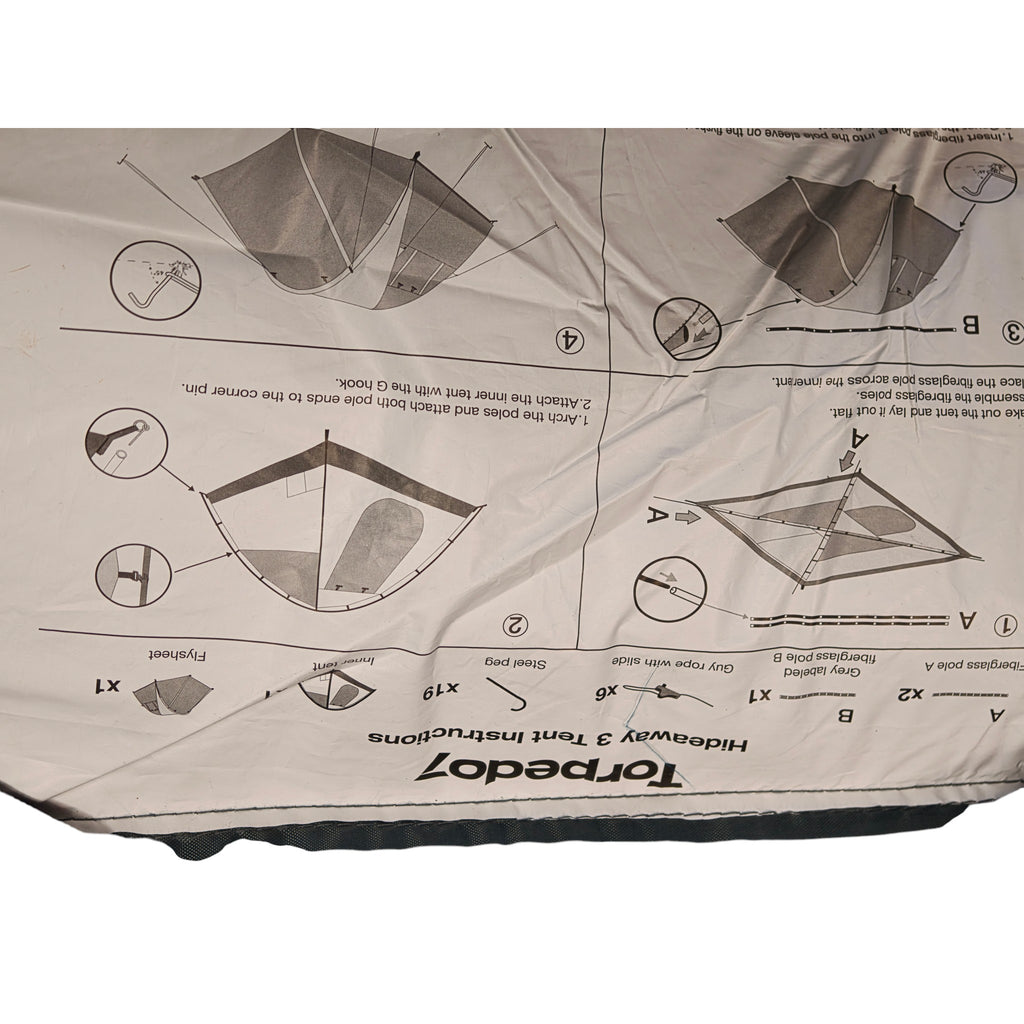 Torpedo7 Hideaway 3 Person Dome Tent - included item