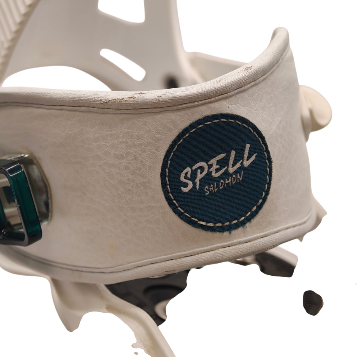 Salomon Spell Snowboard Bindings - White and Teal – actual item photo 5