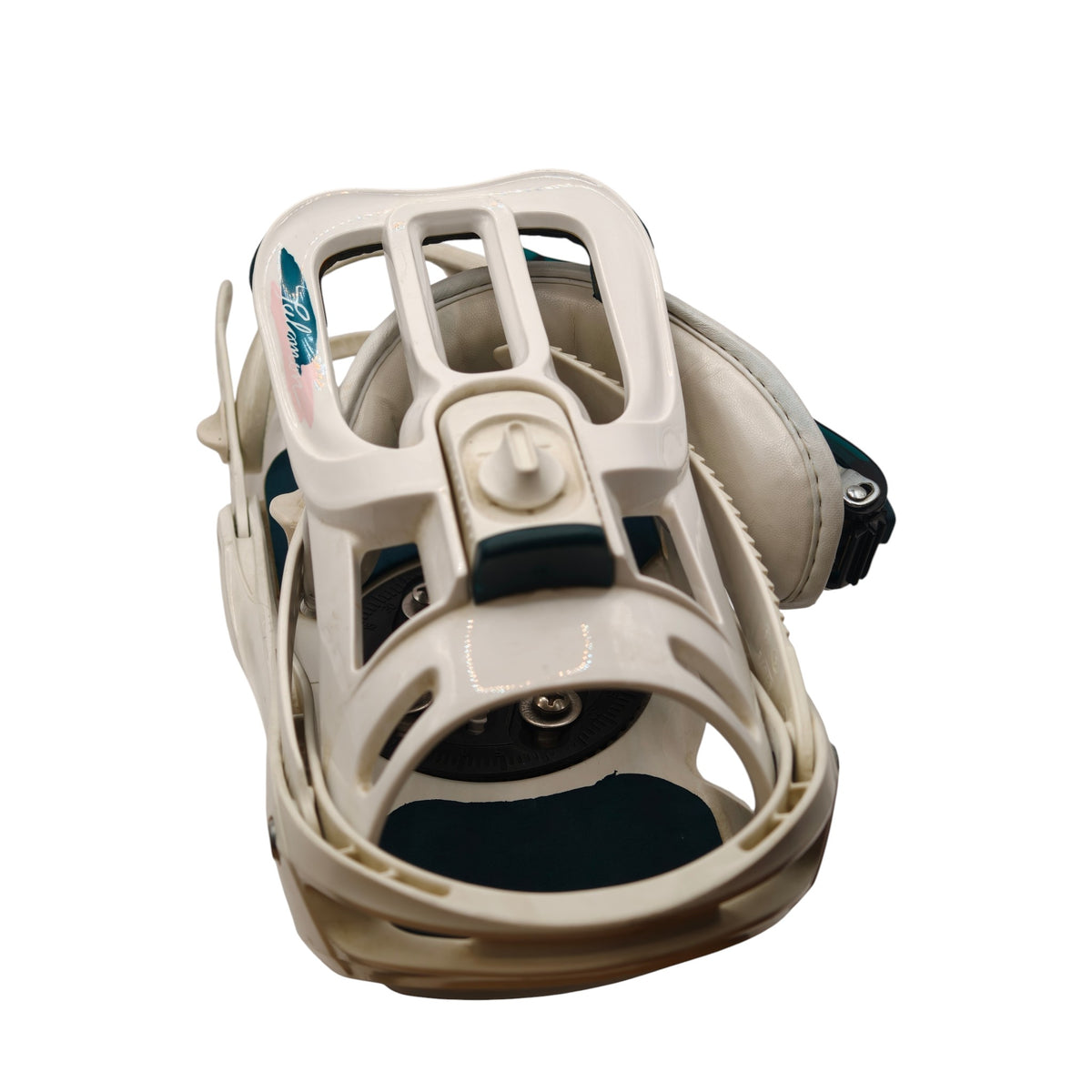 Salomon Spell Snowboard Bindings - White and Teal – actual item photo 6