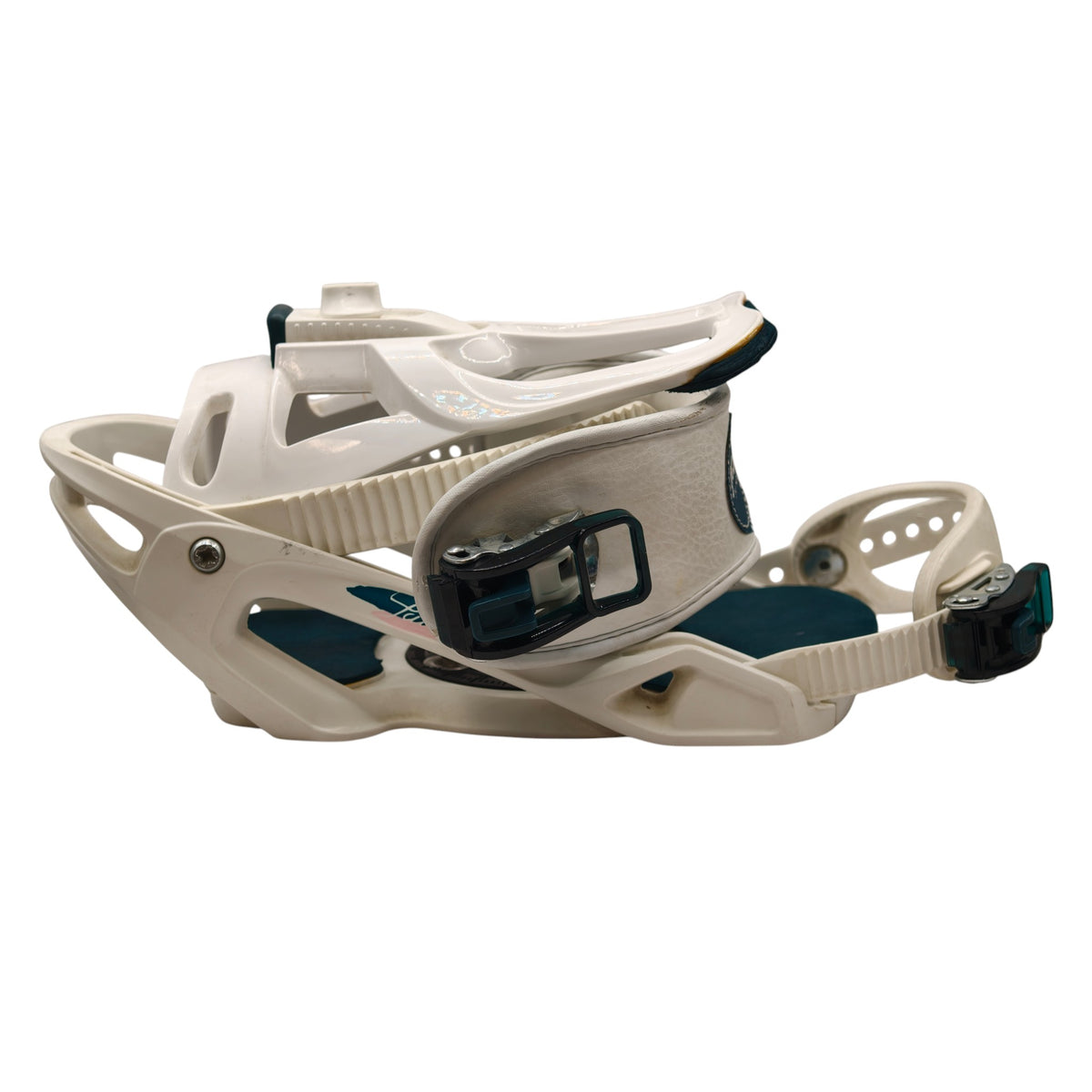 Salomon Spell Snowboard Bindings - White and Teal – actual item photo 8