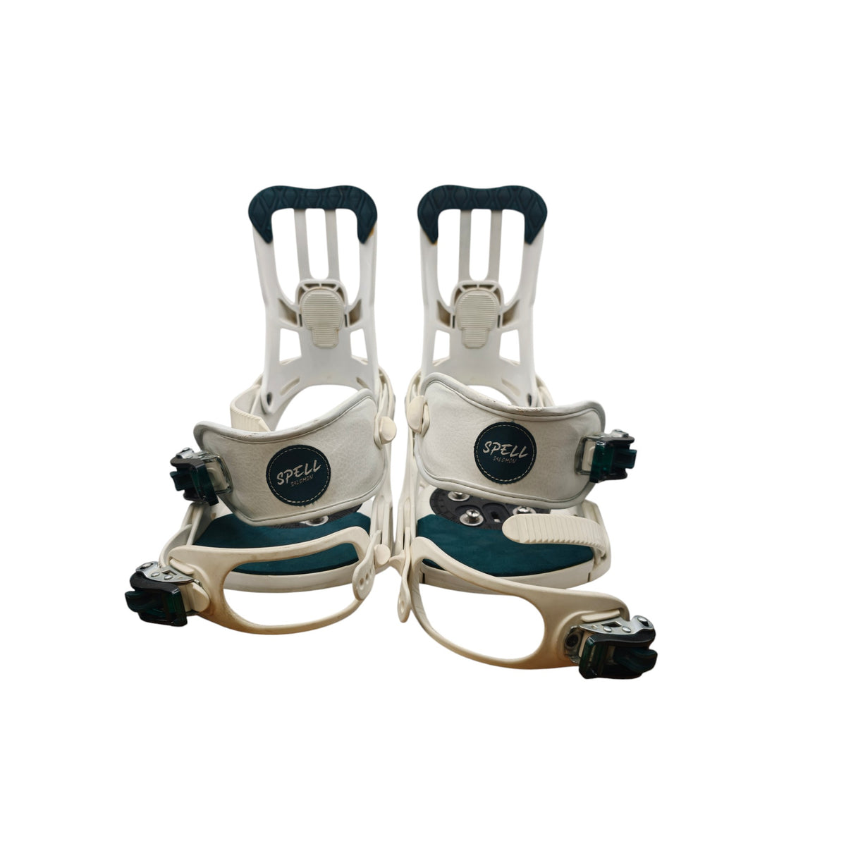 Salomon Spell Snowboard Bindings - White and Teal – actual item photo 1
