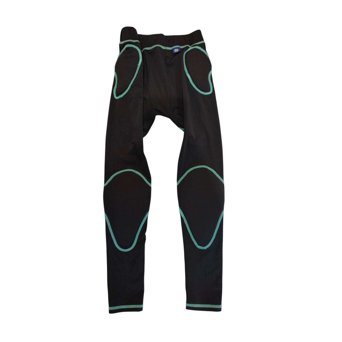 Kids Base Layer Leggings - Labelled 135 cm - Black and Green – actual item photo 1