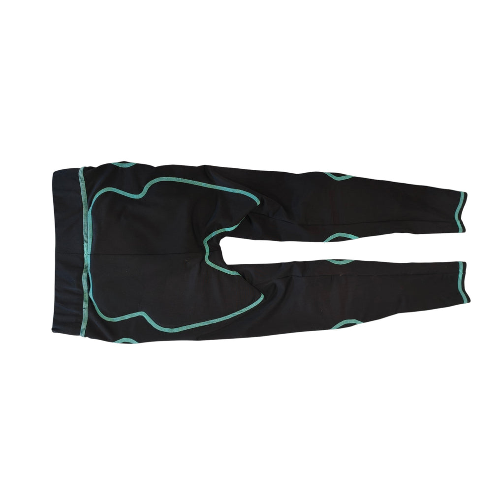 Kids Base Layer Leggings - Labelled 135 cm - Black and Green – actual item photo 2