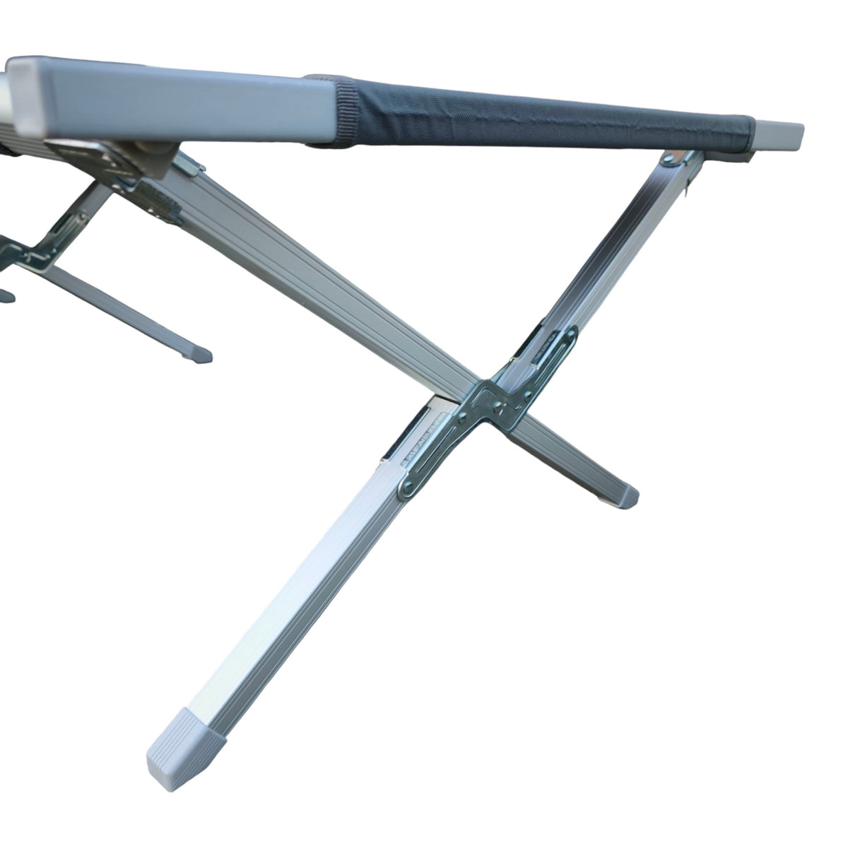 Side view of Basecamp Folding Camp Stretcher Bed – Lightweight Camping Cot - Kathmandu