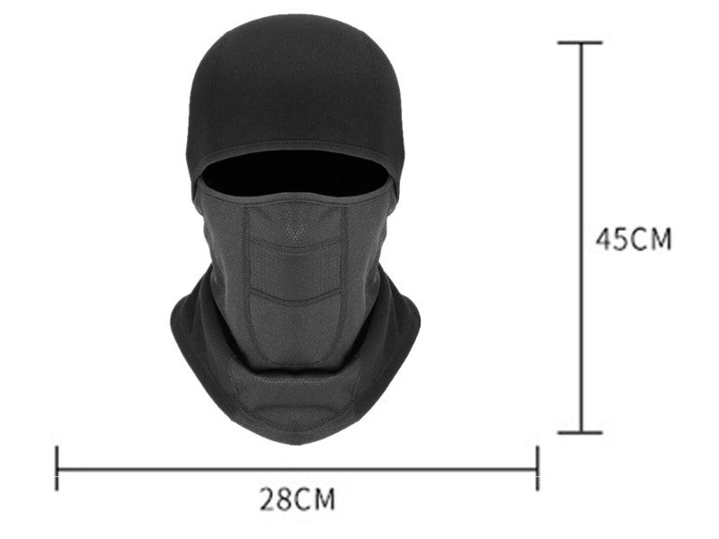 black balaclava supplier front dimensions