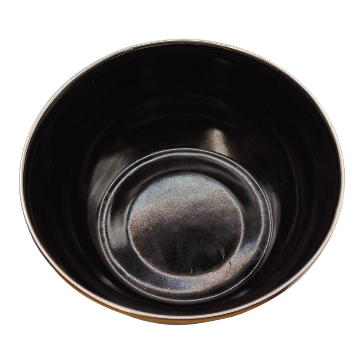 Interior of Black Enamel Camping Bowls – Set of 4