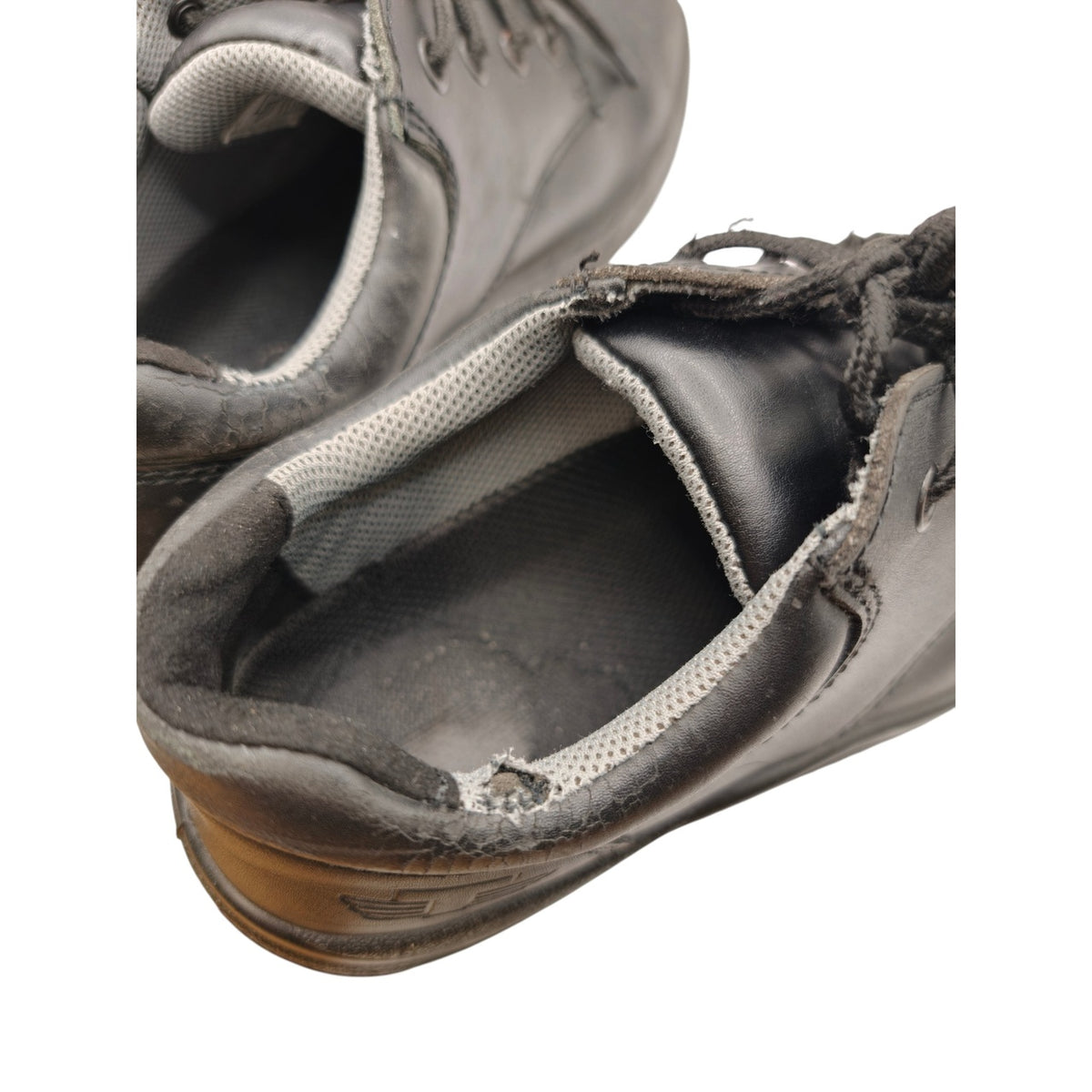 Black Lace-Up Shoes - Labelled Size 8 - collar wear