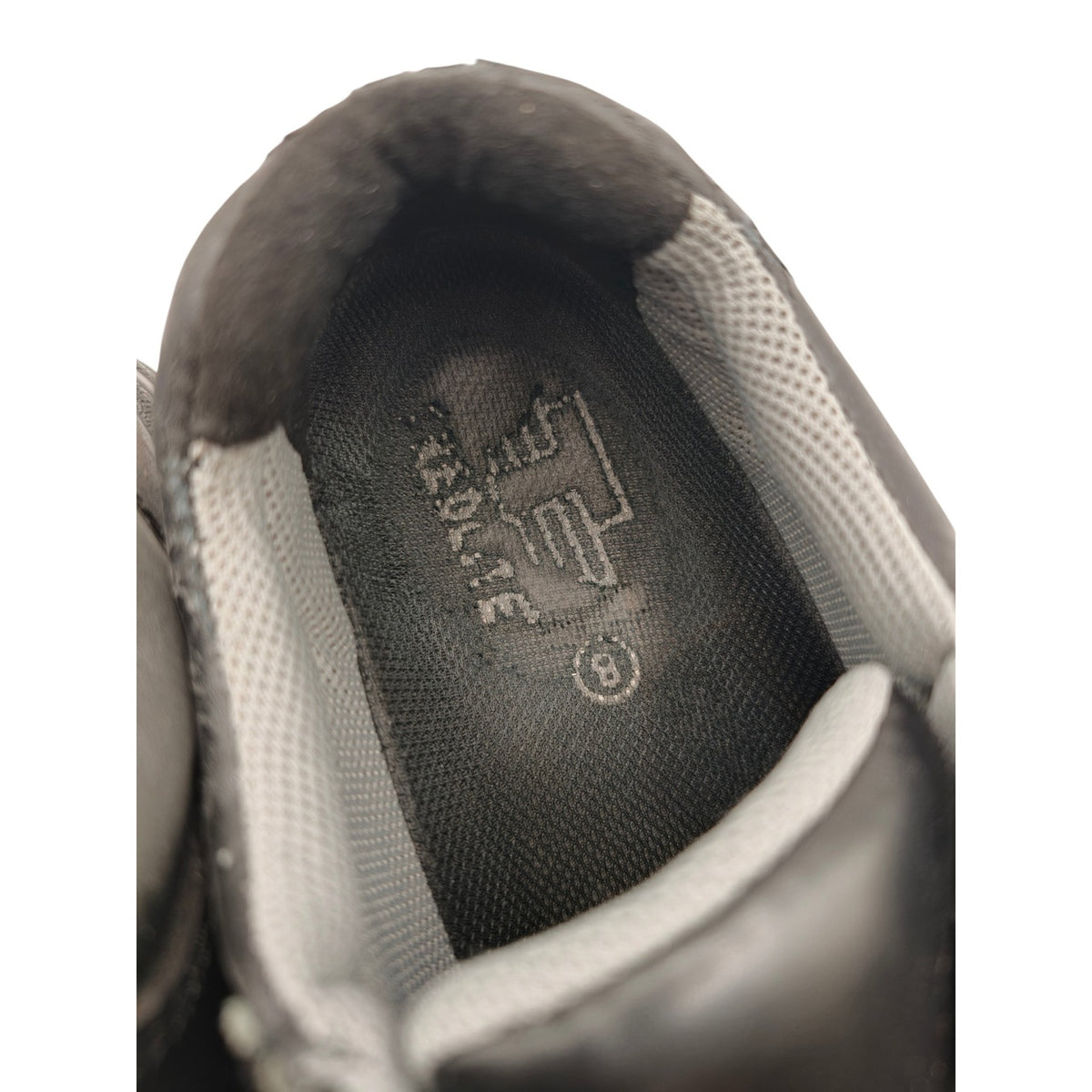 Black Lace-Up Shoes - Labelled Size 8 - insole size marking