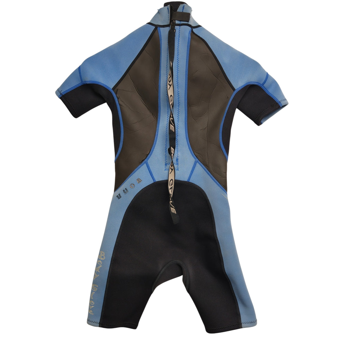 Rear view of Body Glove Kids Shorty Wetsuit Junior Size 8 Blue/Black
