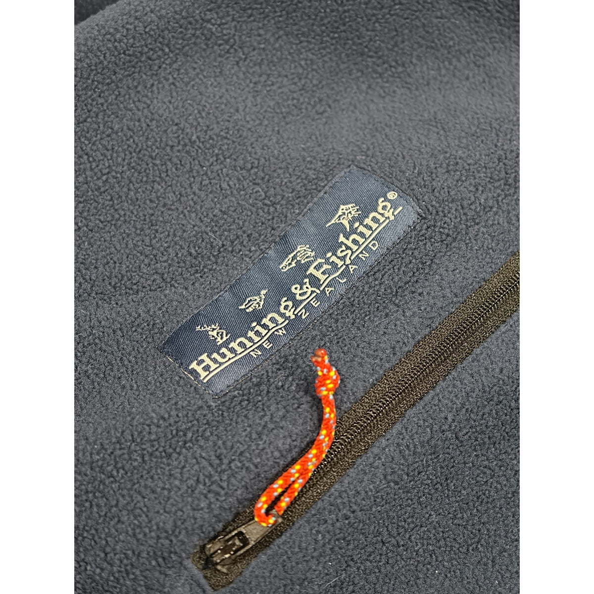 Close-up detail of Hunting & Fishing Quarter-Zip Fleece Top - 2XL - Navy