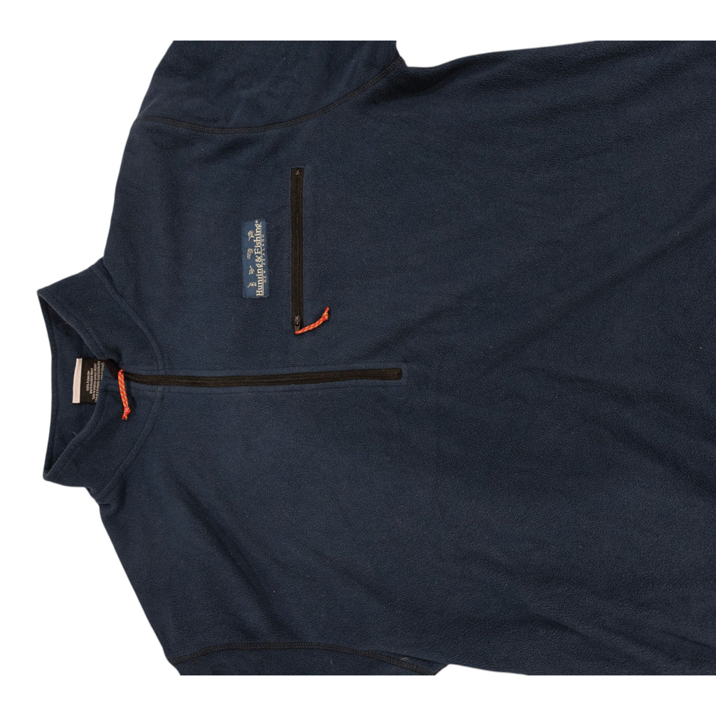 Front view of Hunting & Fishing Quarter-Zip Fleece Top - 2XL - Navy