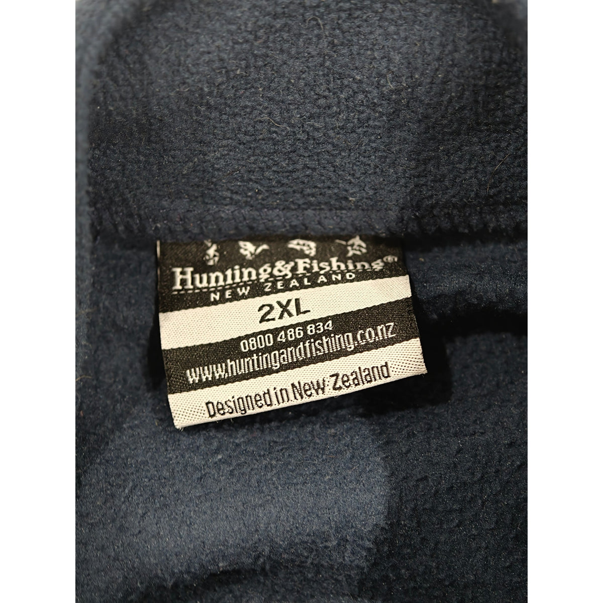 Label on Hunting & Fishing Quarter-Zip Fleece Top - 2XL - Navy