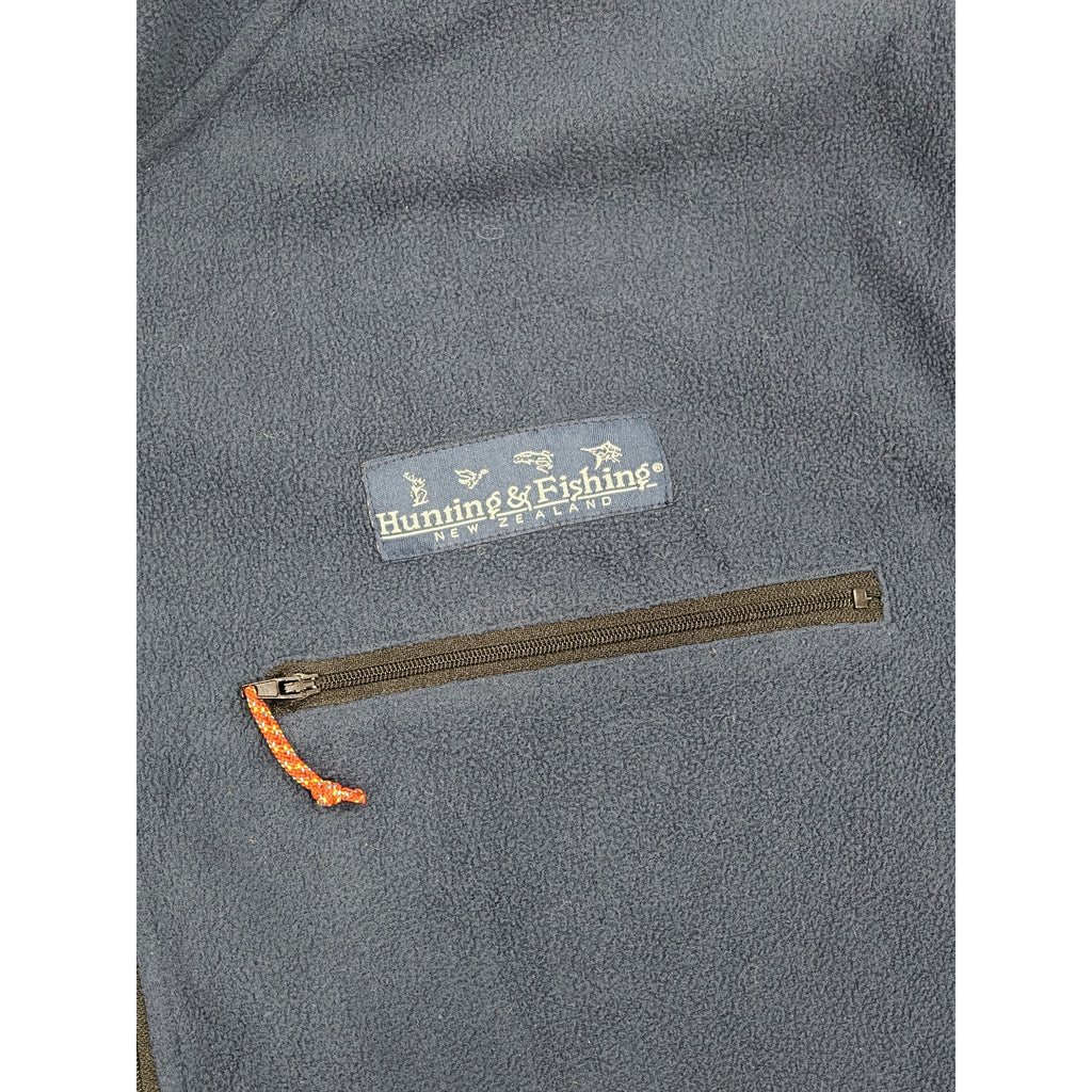 Close-up detail of Hunting & Fishing Quarter-Zip Fleece Top - 2XL - Navy