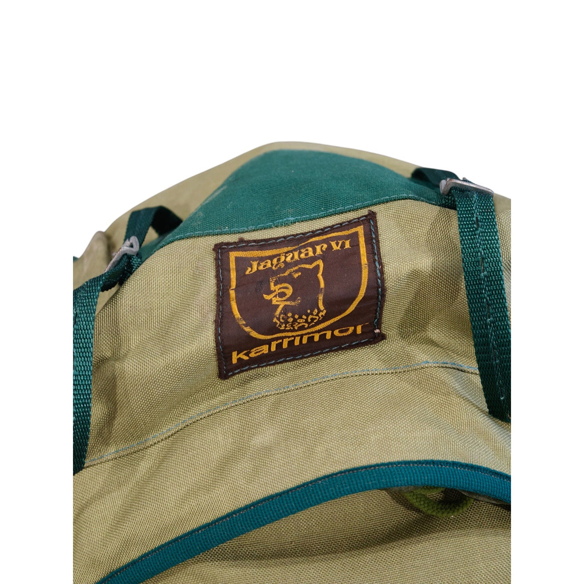 Karrimor Jaguar VI Tramping Backpack. Green and Tan. detail 34. Supplied view 35.