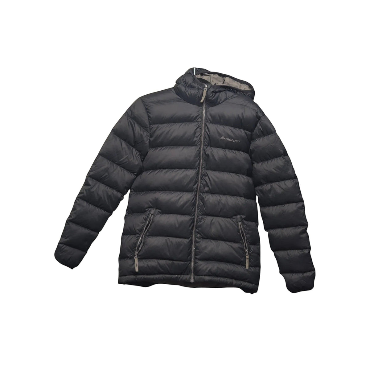 Front view of Macpac Black Puff Jacket — Kids' 12 years