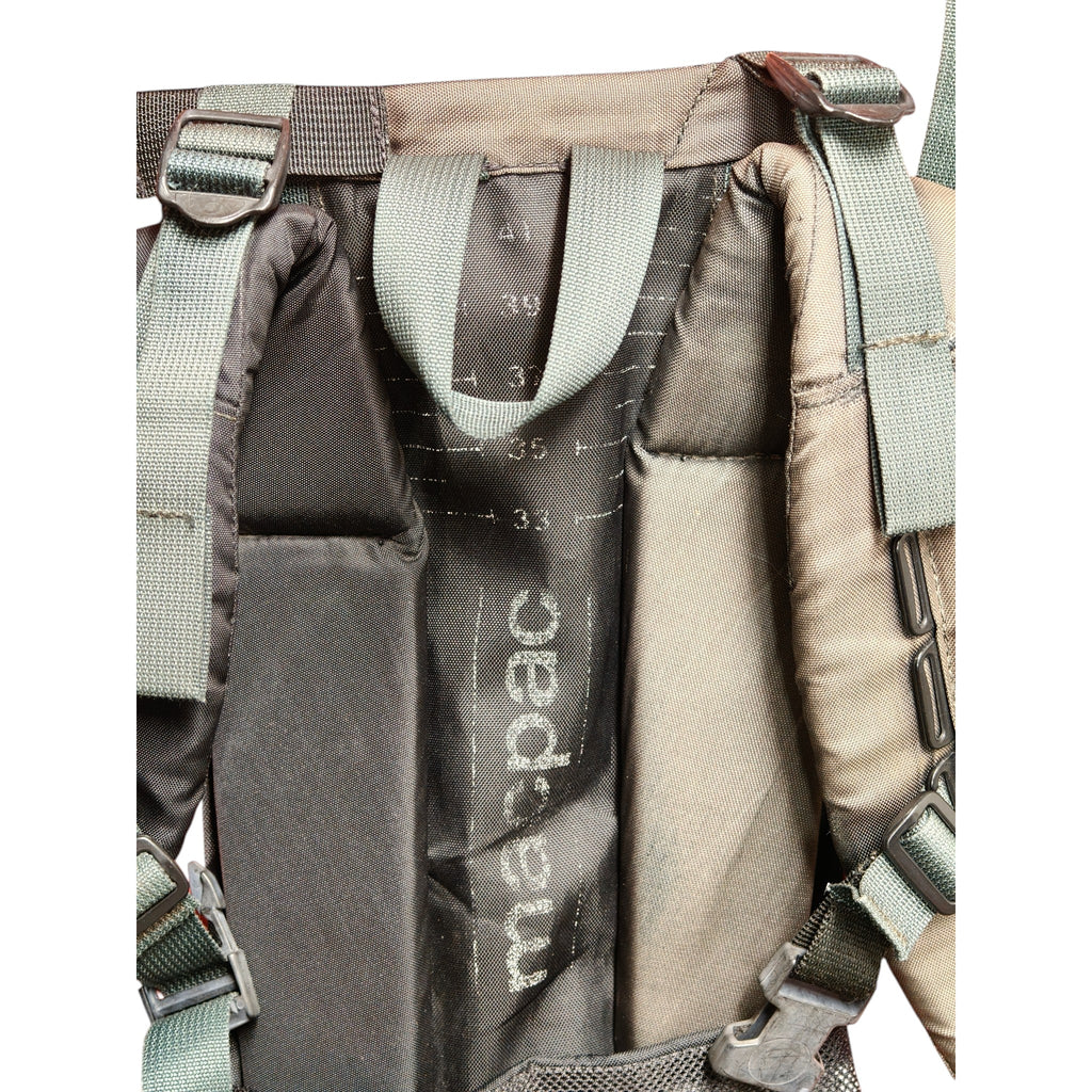 Orange Macpac Cascade backpack - harness detail