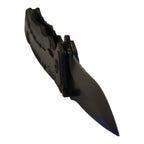 Black Manual Folding Outdoor Knife - lock detail
