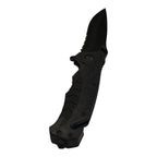 Black Manual Folding Outdoor Knife - open knife