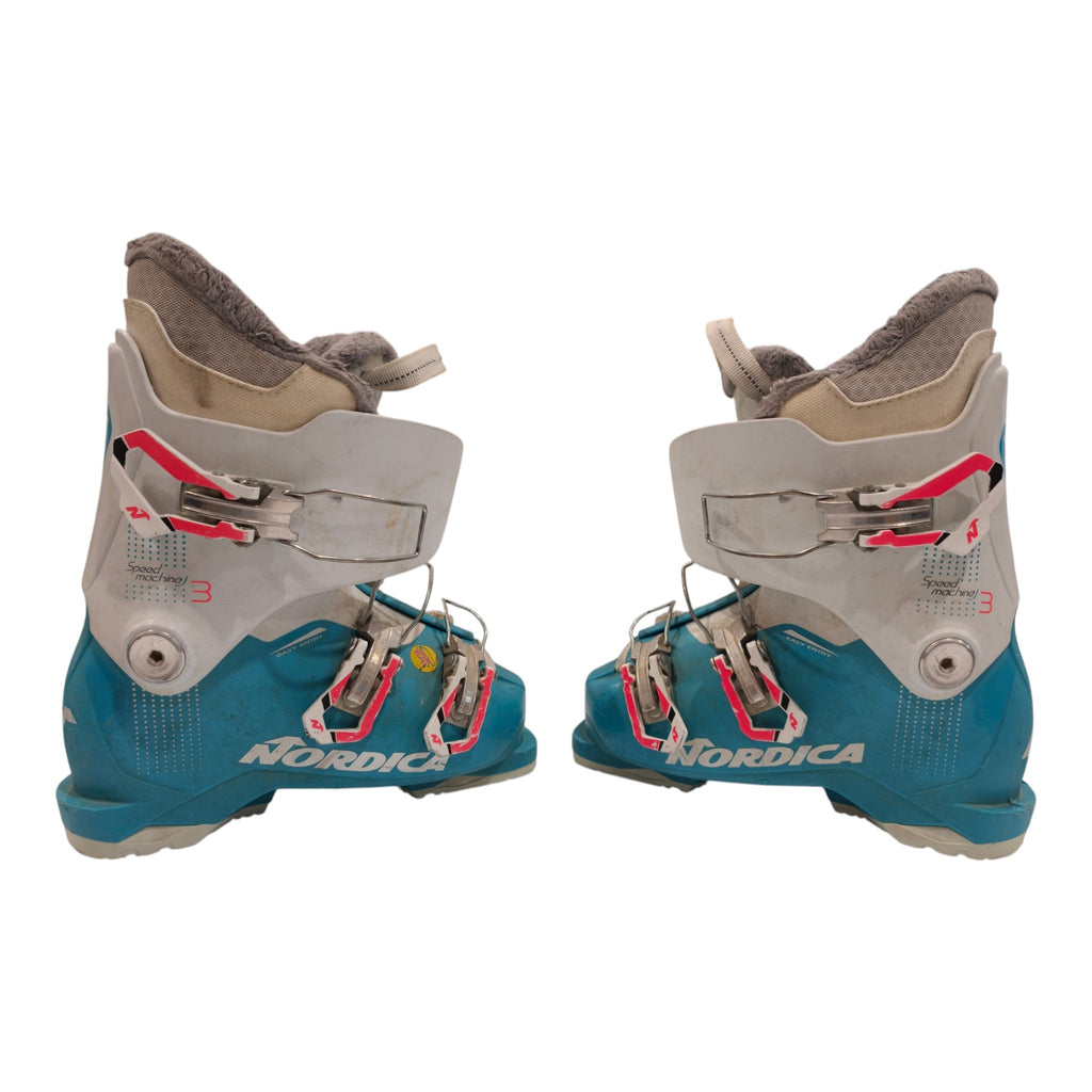 Nordica Speedmachine J3 Junior Ski Boots - Mondo 20-20.5 - side views of both boots