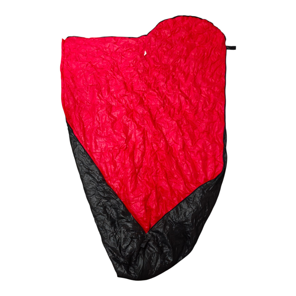 Rocky Mountain Dakota Sleeping Bag, Red and Black, opened lining