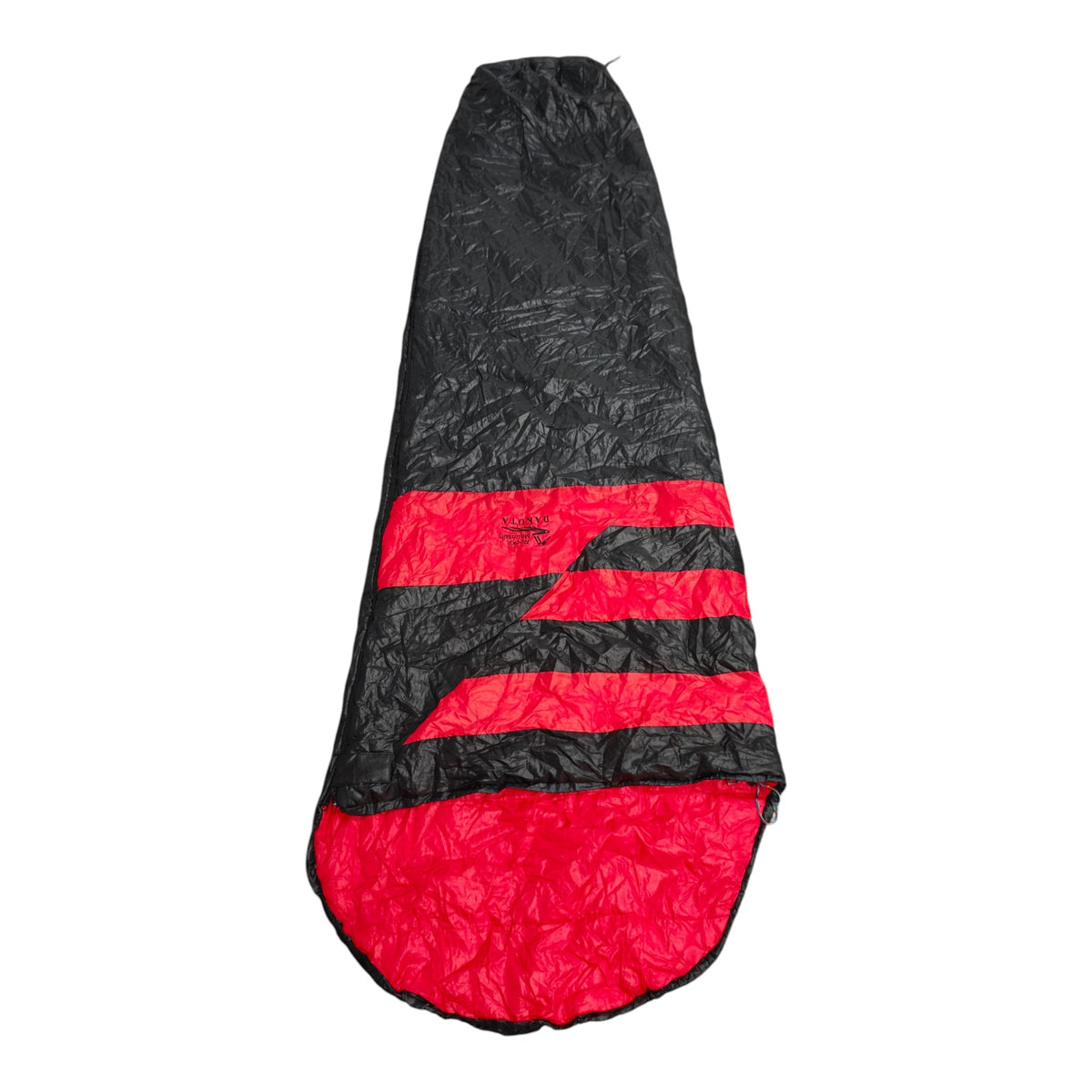 Rocky Mountain Dakota Sleeping Bag, Red and Black, opened sleeping bag