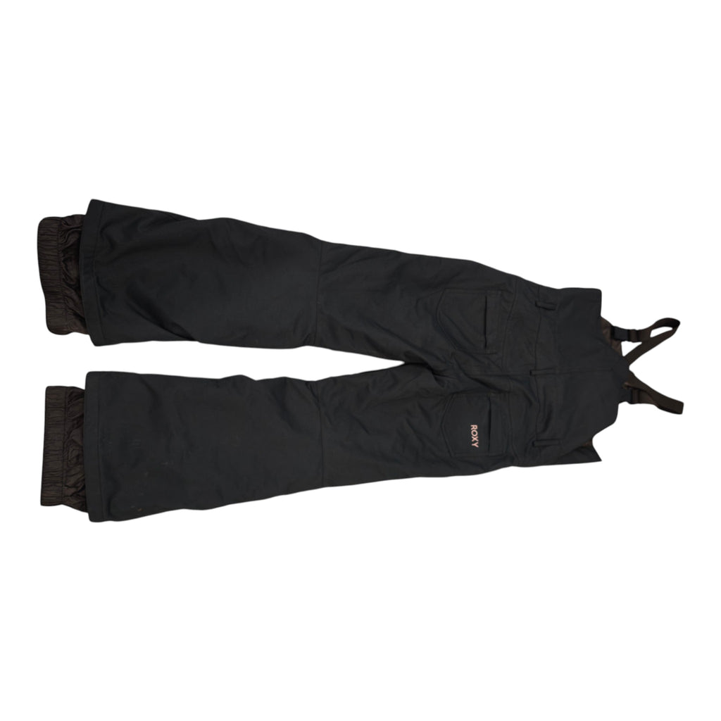 Roxy Junior DryFlight Snow Bib Pants - 10/M - Black - full back view