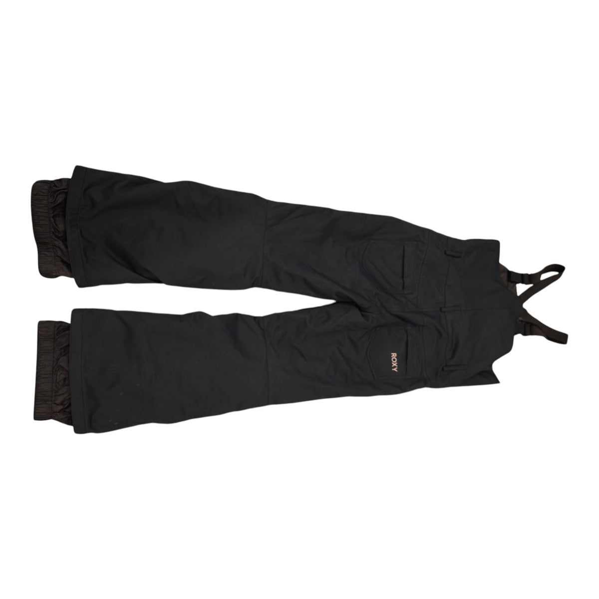 Roxy Junior DryFlight Snow Bib Pants - 10/M - Black - full back view