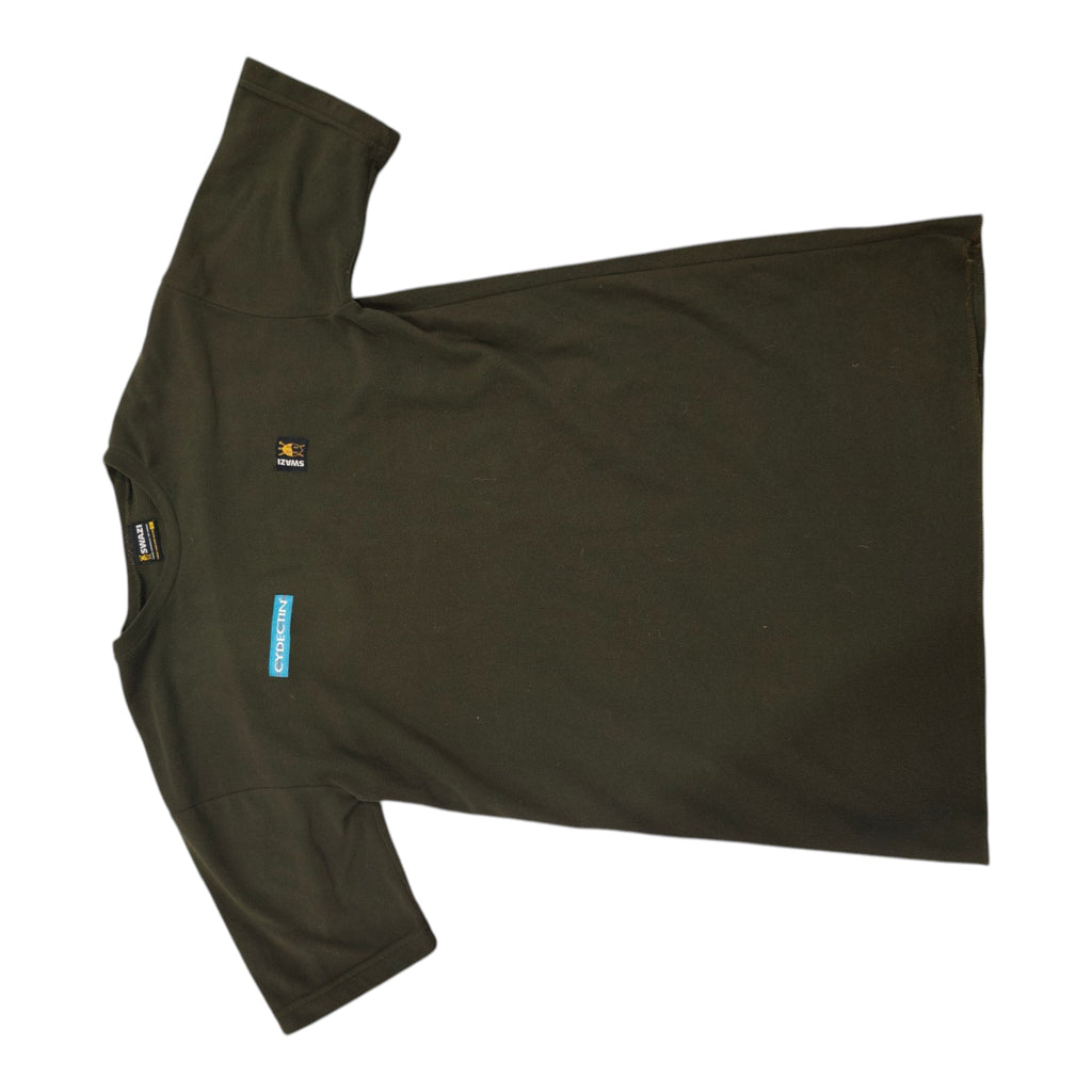 Front view of Swazi Short-Sleeve Fleece Top - L - Olive