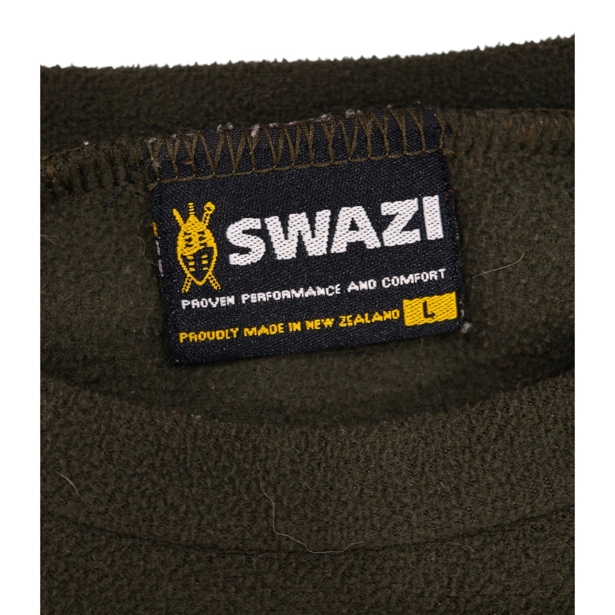 Label on Swazi Short-Sleeve Fleece Top - L - Olive