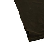Close-up detail of Swazi Short-Sleeve Fleece Top - L - Olive