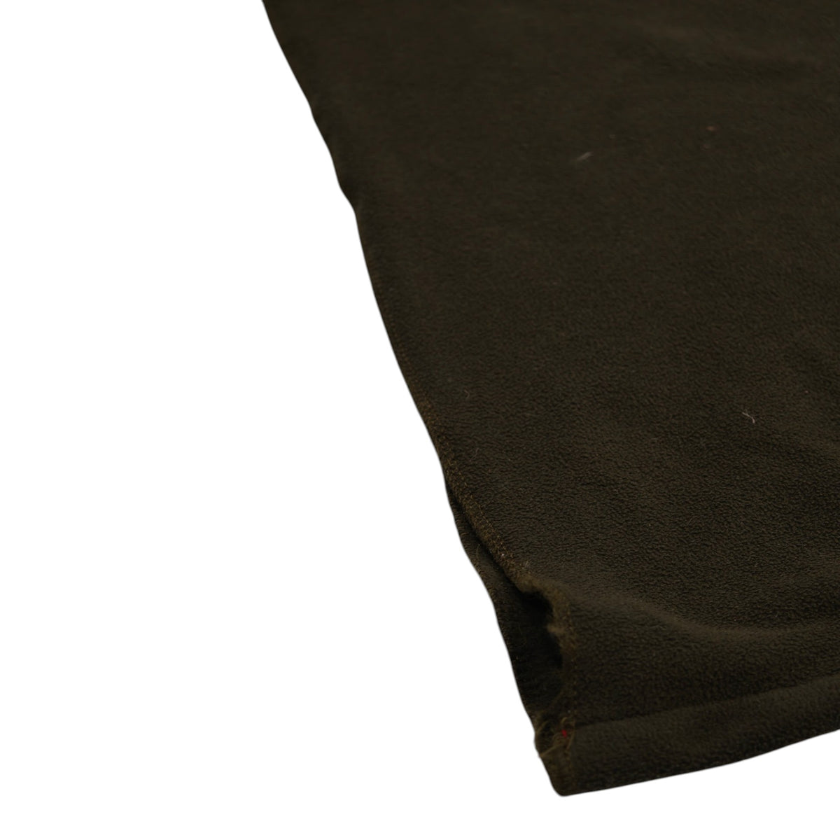 Close-up detail of Swazi Short-Sleeve Fleece Top - L - Olive