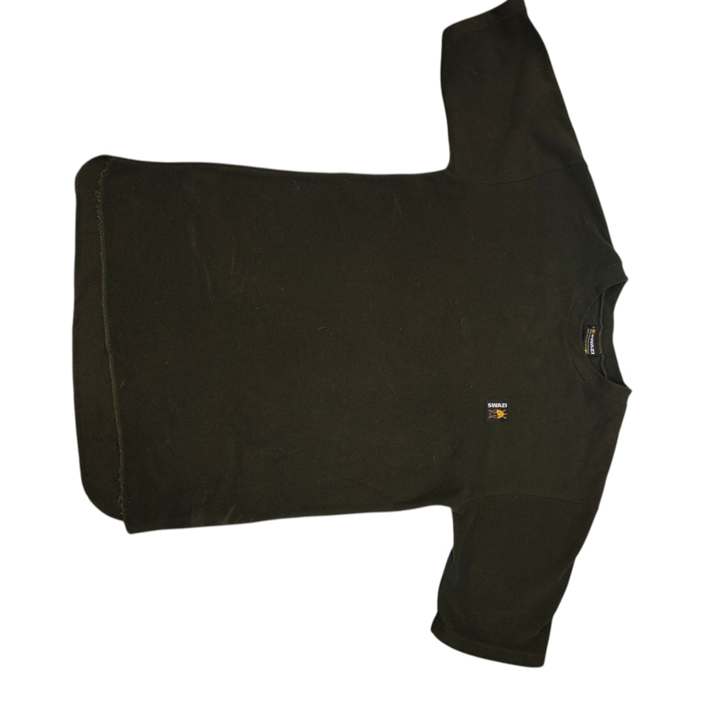 Front view of Swazi Short-Sleeve Fleece Top - S - Olive