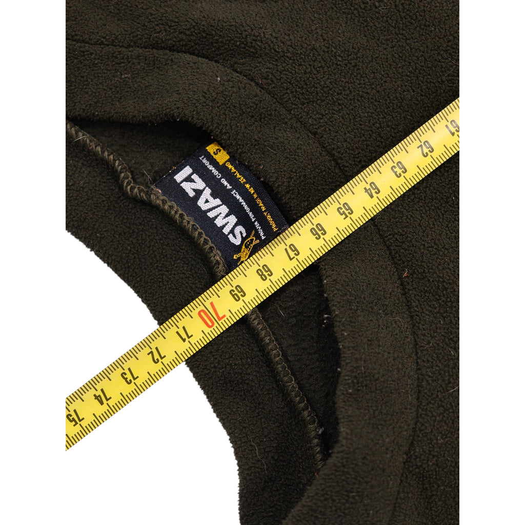 Tape-measure view of Swazi Short-Sleeve Fleece Top - S - Olive