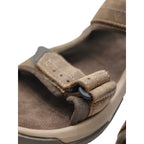 Teva Men's Leather Walking Sandals - US 9 - Brown - forefoot strap detail