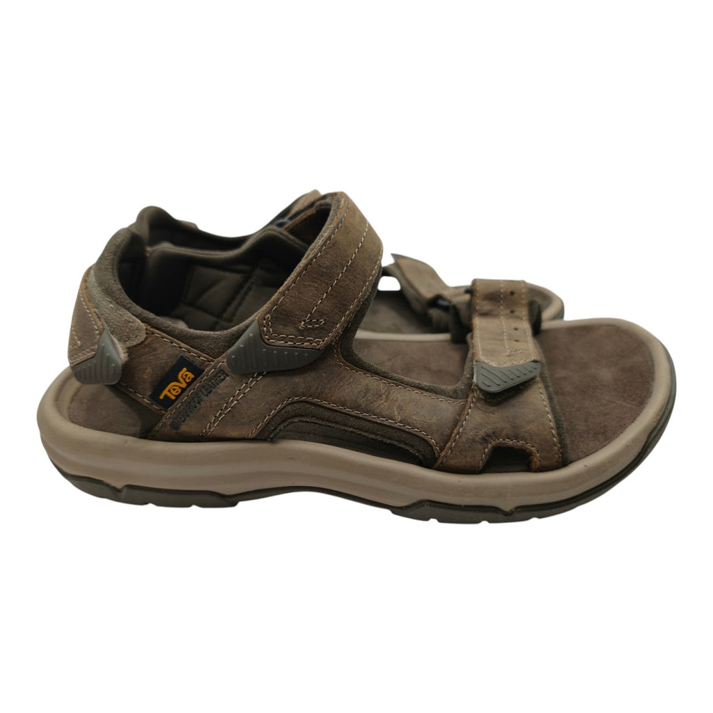 Teva Men's Leather Walking Sandals - US 9 - Brown - right side