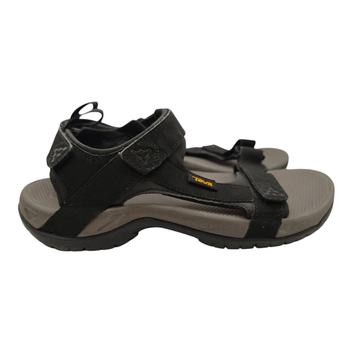 Teva Men's Walking Sandals - US 9 - Black Grey - right side