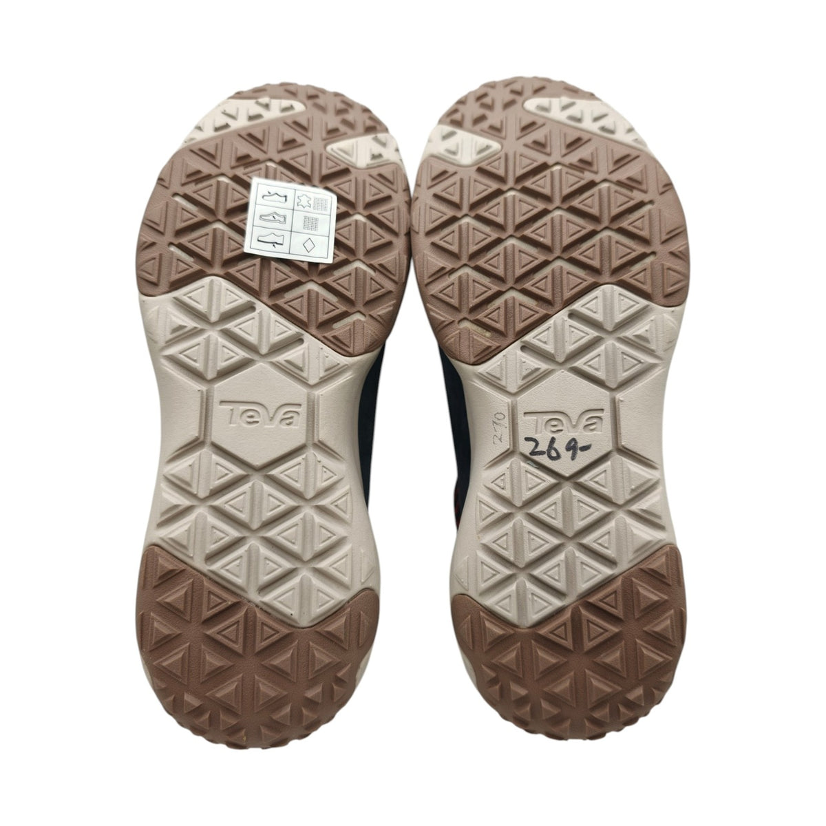 Teva Women's Walking Shoes - US 7 - Navy Orange - soles