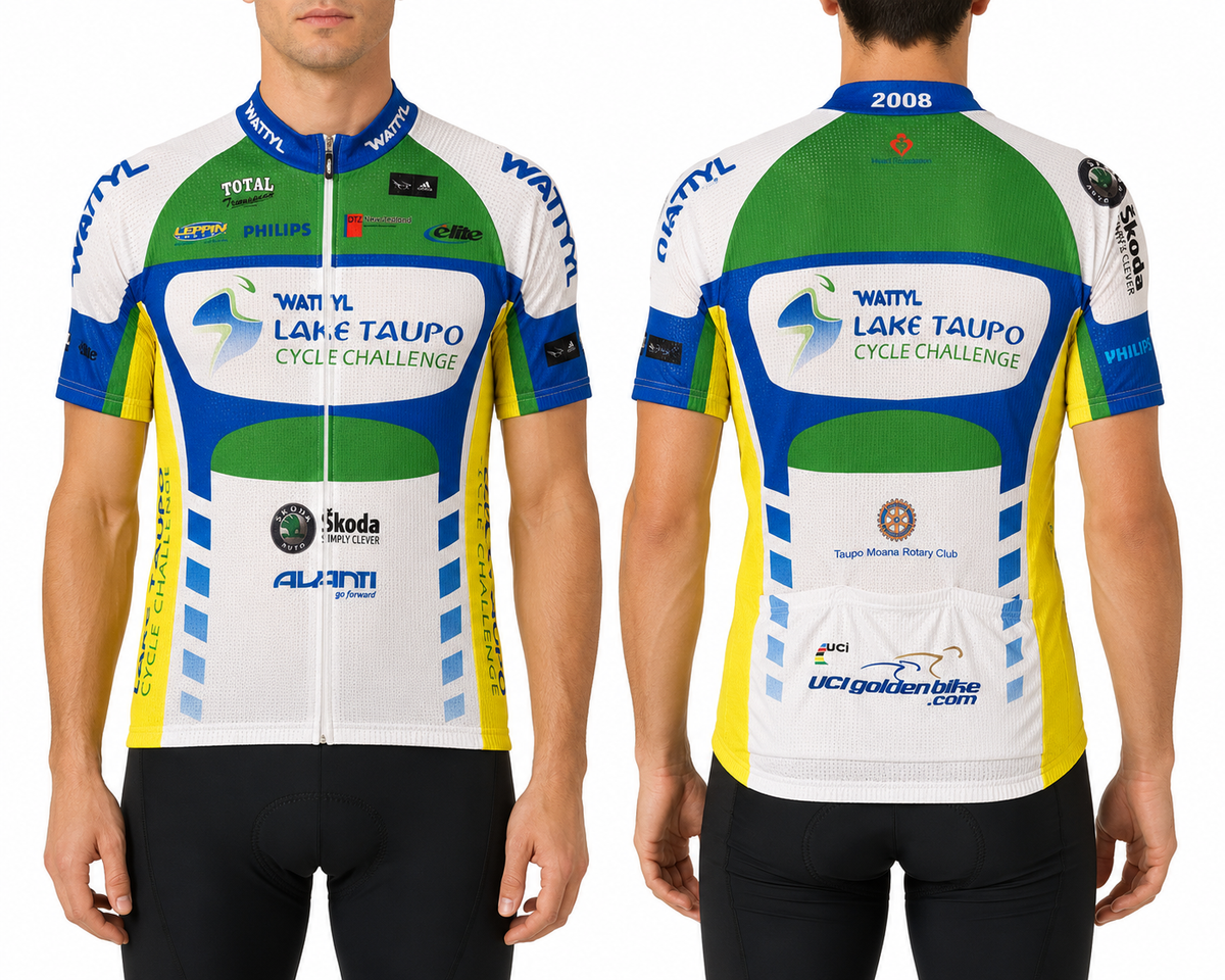 Styled view of Wattyl Lake Taupo Cycle Challenge Cycling Jersey – Men's M