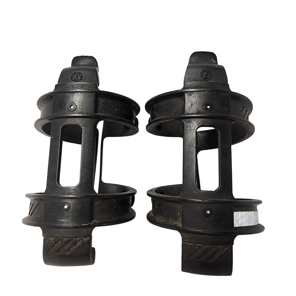 Rear view of x2 Bontrager Bottle Cages