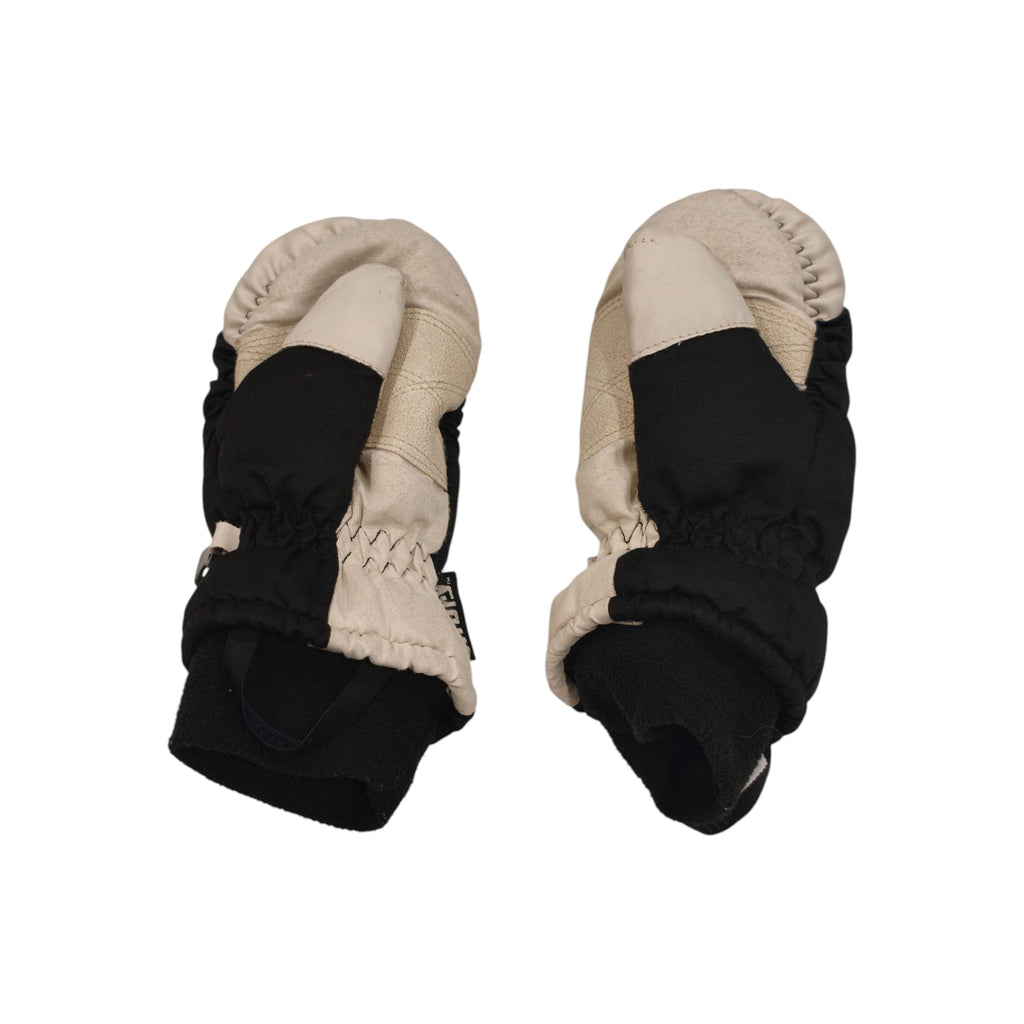 XTM Tots Snow Mittens - Large - Black and Cream - palms and wear